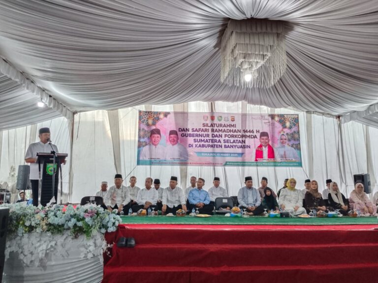 Gubernur Sumsel, Herman Deru Sambutan Safari Ramadhan.