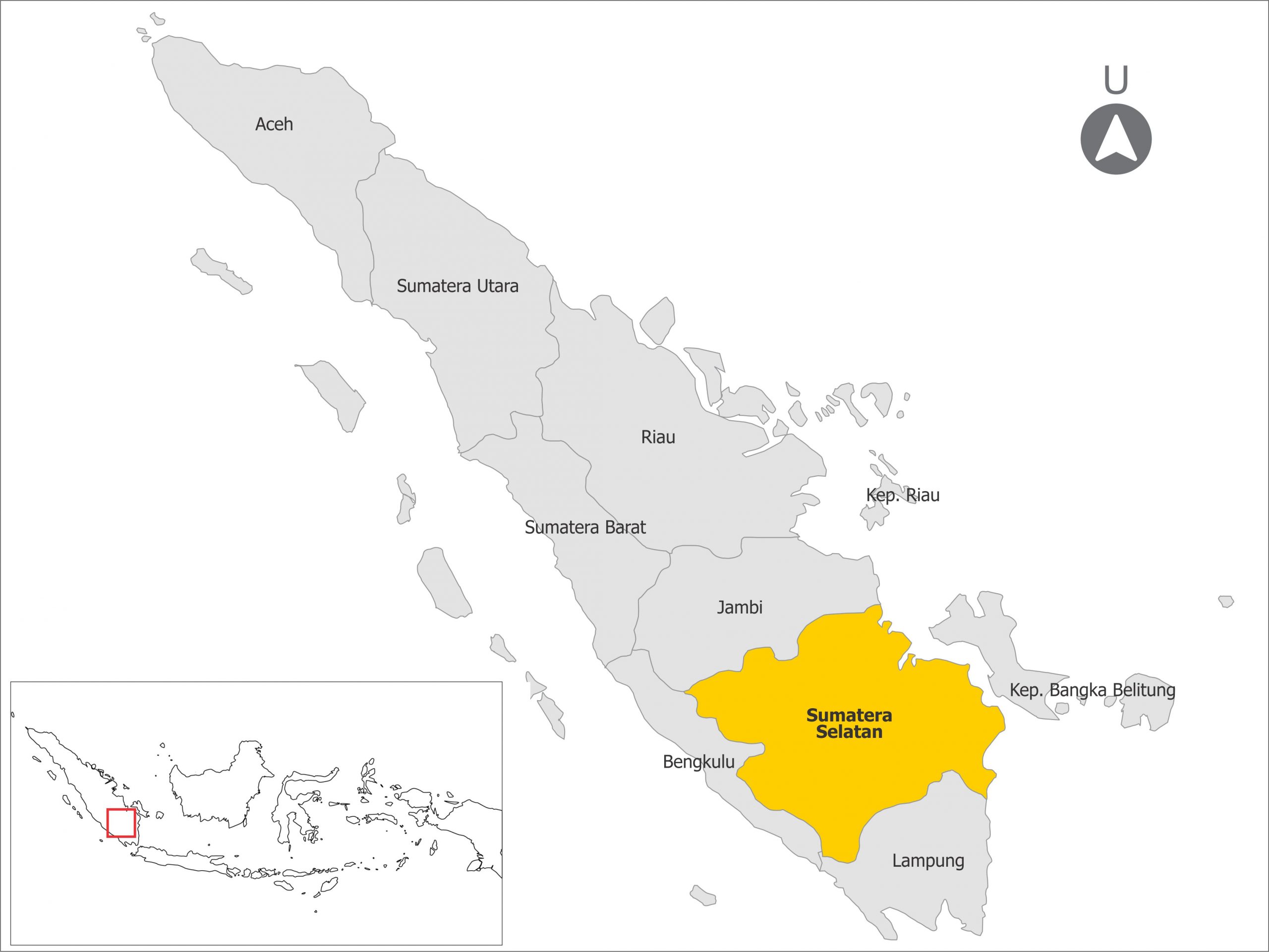 Peta Pulau Sumatera.