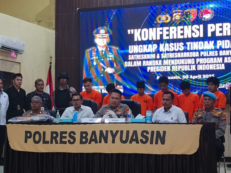 Polres Banyuasin ungkap 3 kasus kejahatan besar.